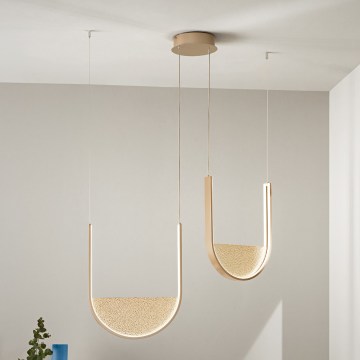 Ondaluce - LED Dimmable Pendant Light on Cable LOTUS LED/55W/230V Gold