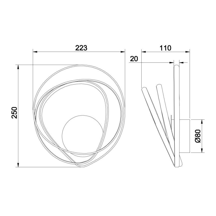 Ondaluce - LED Wall Light GOLDEN LED/23W/230V gold