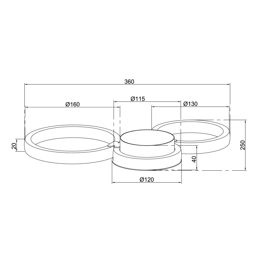 Ondaluce - LED Wall Light POIS LED/20W/230V Gold