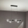 Ondaluce - MONILE Cable Pendant Chandelier 6xE14/10W/230V Black/Smoked Black