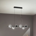 Ondaluce - MONILE Cable-Suspended Chandelier 6xE14/10W/230V Smoked Black