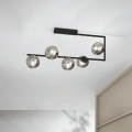 Ondaluce - MONILE Rod Chandelier 5xE14/10W/230V Smoky Black Black