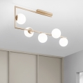 Ondaluce - MONILE Rod-Mounted Chandelier 5xE14/10W/230V Gold/White