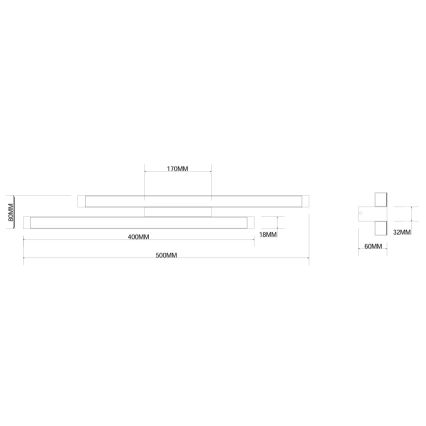 Ondaluce - MOVIDA Dimmable LED Wall Light 16W/230V, Gold