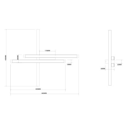 Ondaluce - MOVIDA Dimmable LED Wall Light LED/20W/230V Gold
