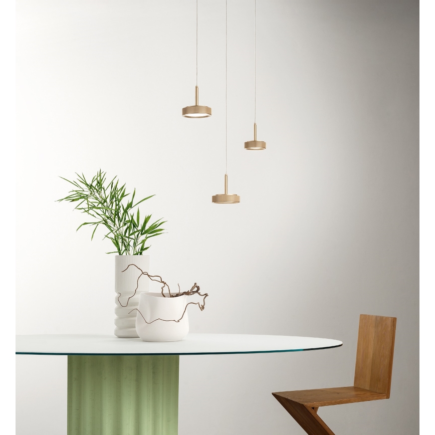 Ondaluce - NINA Cable-Suspended LED Pendant LED/20W/230V dia. 19 cm Gold