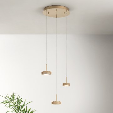 Ondaluce - NINA LED Dimmable Pendant Light on Cable, LED/24W/230V, Ø 35 cm, Gold