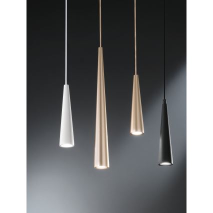 Ondaluce - NOA cable-suspended pendant light 1xGU10/20W/230V Ø 5.5 cm, gold