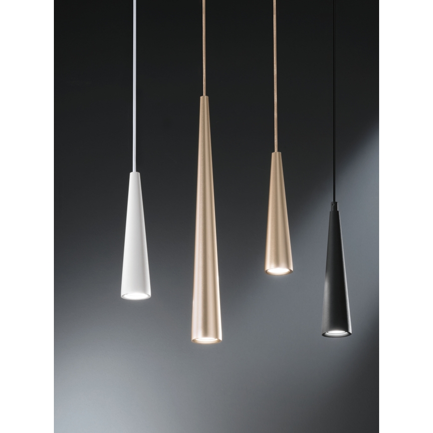 Ondaluce - NOA cable-suspended pendant light 1xGU10/20W/230V Ø 5.5 cm, gold