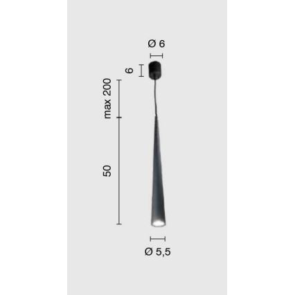 Ondaluce - NOA cable-suspended pendant light 1xGU10/20W/230V Ø 5.5 cm, gold