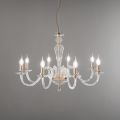 Ondaluce - PAGANINI Cable-Suspended Chandelier 6xE14/10W/230V, Ø70 cm, Gold/Clear