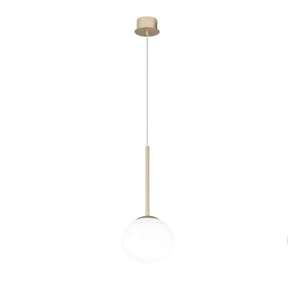 Ondaluce - Pendant light on cable JEWEL 1xE14/10W/230V Ø 17 cm gold/white