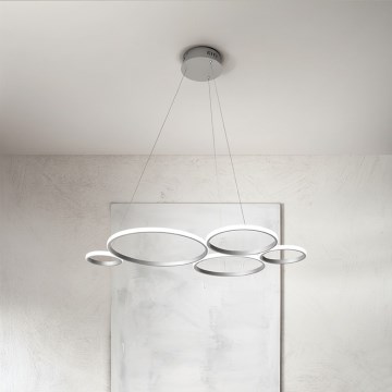 Ondaluce - POIS LED Dimmable Cable Pendant Light LED/60W/230V Silver