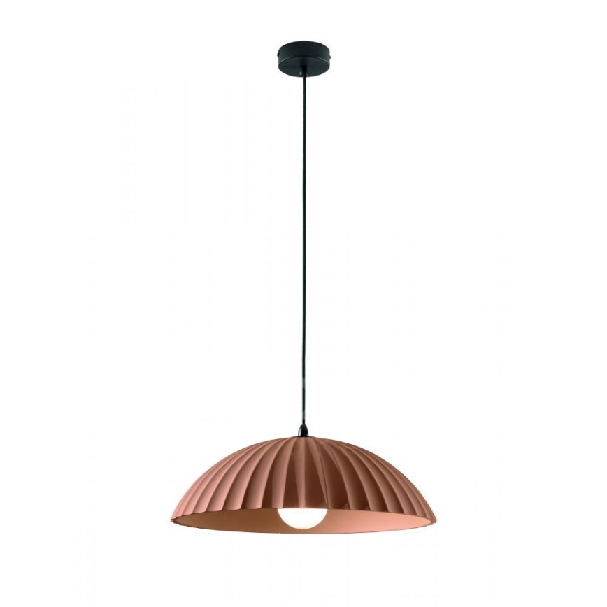 Ondaluce - RUSTIC Cable-hung Pendant Lamp 1x E27/15W/230V Ø 50 cm Concrete/Brown