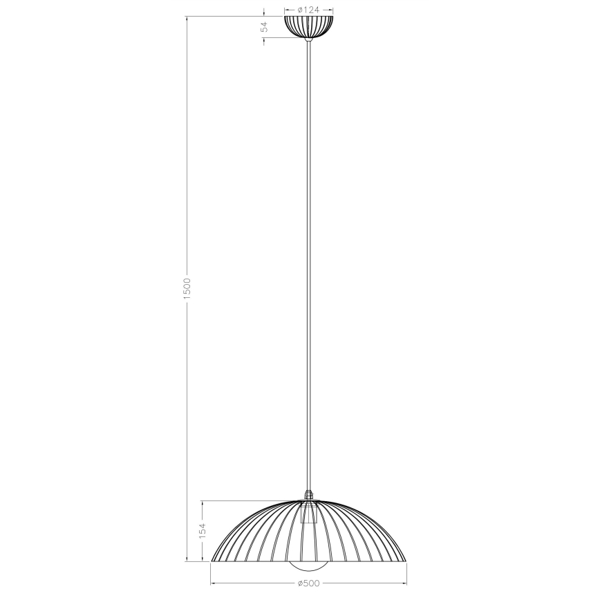 Ondaluce - RUSTIC Cable-hung Pendant Lamp 1x E27/15W/230V Ø 50 cm Concrete/Brown