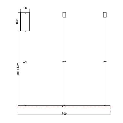 Ondaluce - Dimmable LED pendant light on cable SOEL LED/38W/230V 3000/4000K Ø 80 cm white