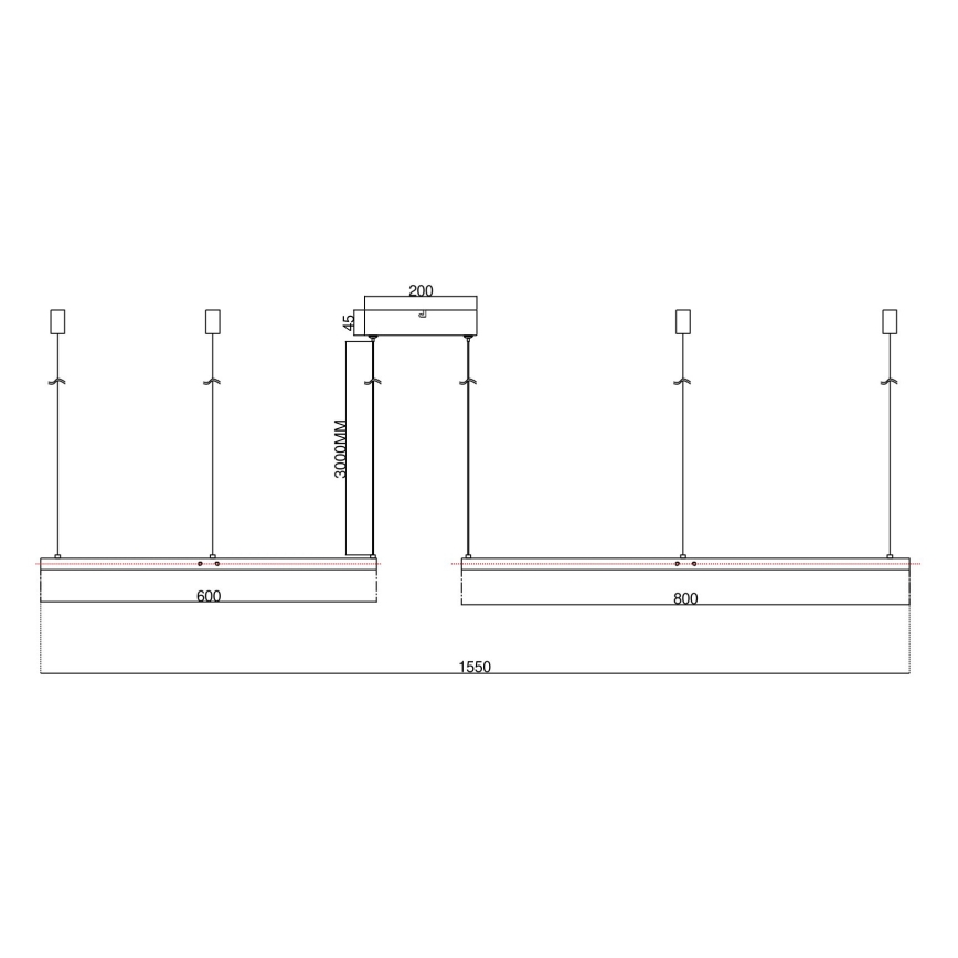 Ondaluce - LED dimmable cable-hung chandelier SOEL LED/28W/230V + LED/38W 3000/4000K diam. 80/60 cm white