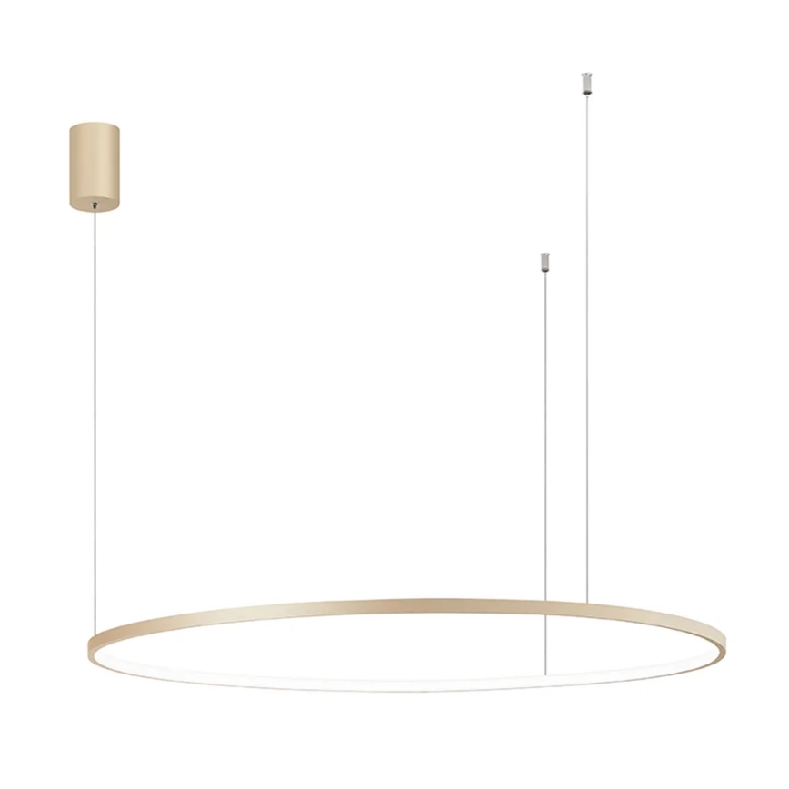 Ondaluce - SOEL Dimmable LED Pendant on Cable, 47W, 230V, Ø 100 cm, Gold finish