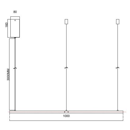Ondaluce - SOEL Dimmable LED Pendant on Cable, 47W, 230V, Ø 100 cm, Gold finish