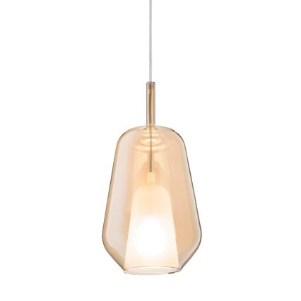 Ondaluce - THELMA cable-hung pendant 1xE27/15W/230V Ø 19 cm gold/smoky beige
