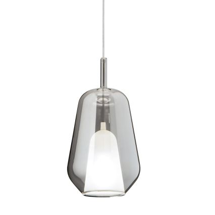 Ondaluce - THELMA Cable-Hung Pendant Lamp 1xE27/15W/230V, diam. 19 cm, Black/Smoky Gray