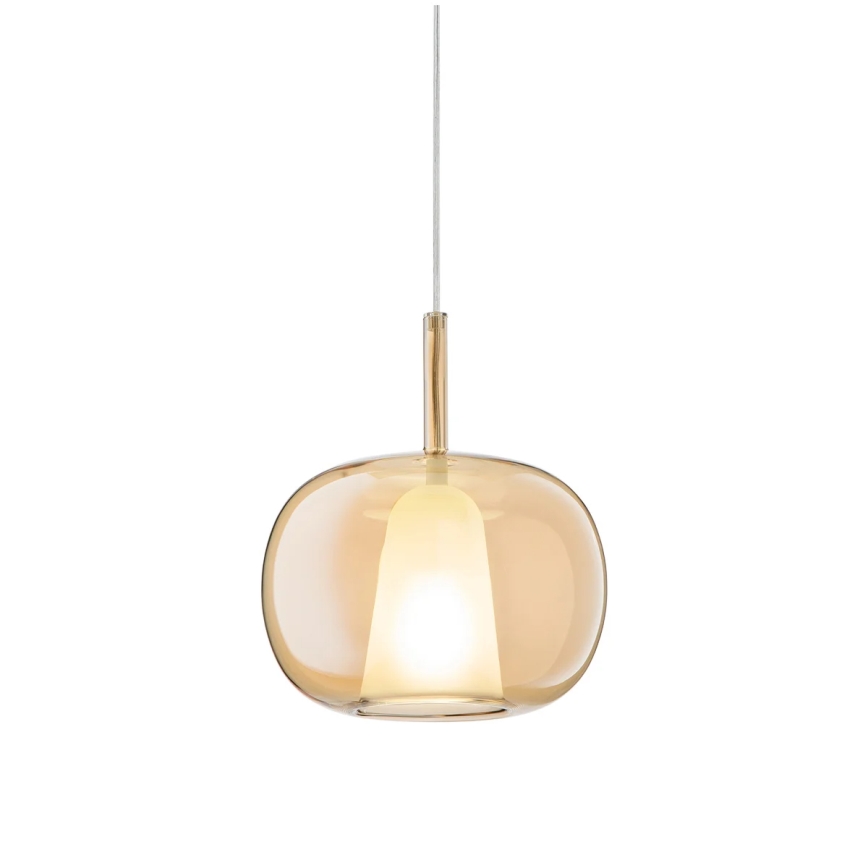 Ondaluce - THELMA cable-hung pendant light 1xE27/15W/230V Ø 25 cm gold/smoky beige
