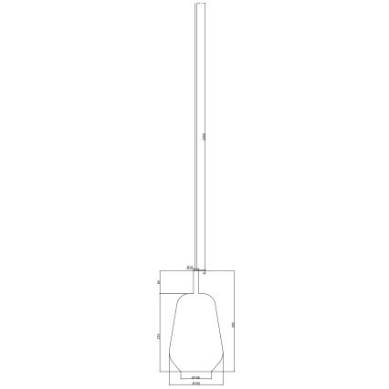 Ondaluce - THELMA cable pendant 1xE27/15W/230V dia. 19 cm gold/clear