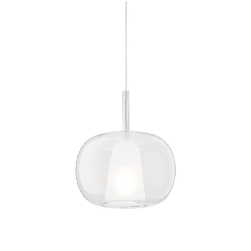 Ondaluce - THELMA Cable Pendant Light 1xE27/15W/230V, 25 cm diameter, gold/clear glass