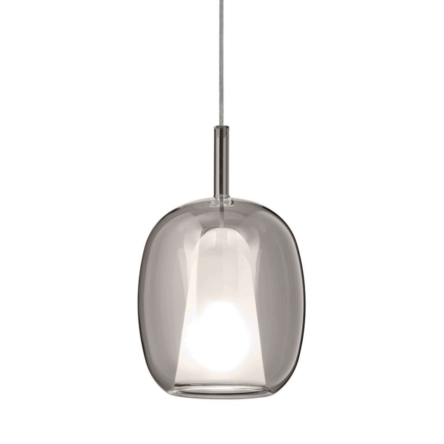 Ondaluce - THELMA cable-suspended pendant lamp 1xE27/15W/230V Ø 19.5 cm black/smoked gray