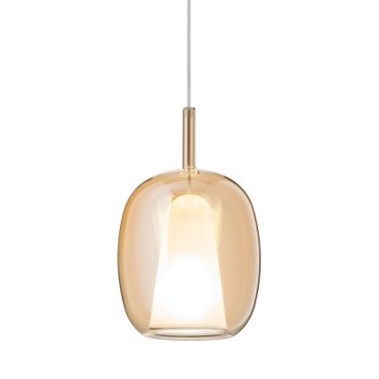 Ondaluce - THELMA Cord Pendant Light 1xE27/15W/230V Ø 19.5 cm Gold/Smoky Beige