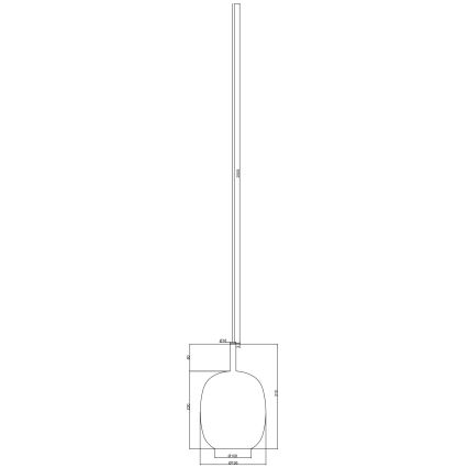 Ondaluce - THELMA pendant light on cord 1xE27/15W/230V Ø 19.5 cm gold/clear