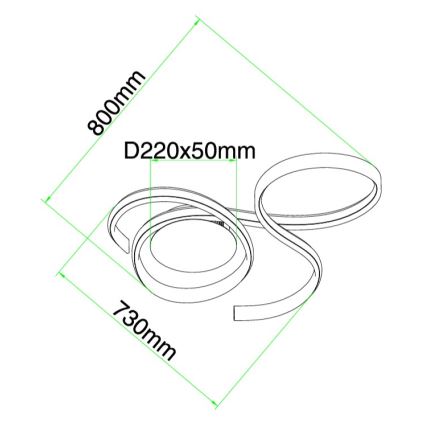Ondaluce - TWIST Dimmable LED Wall Light LED/57W/230V White