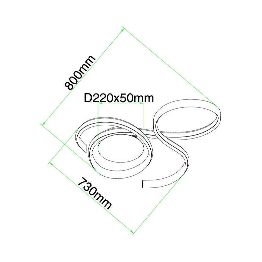 Ondaluce - TWIST Dimmable LED Wall Light LED/57W/230V White