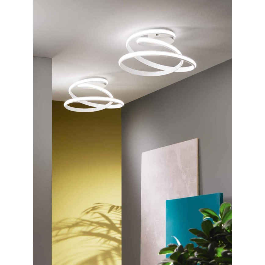 Ondaluce - VUELTA LED Dimmable Ceiling Light, 37W/230V, Ø 55 cm, White