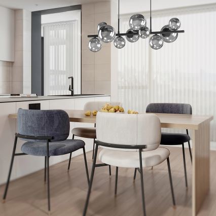 ONLI - Cable-suspended chandelier PALOMA 10xG9/3W/230V black/smoked