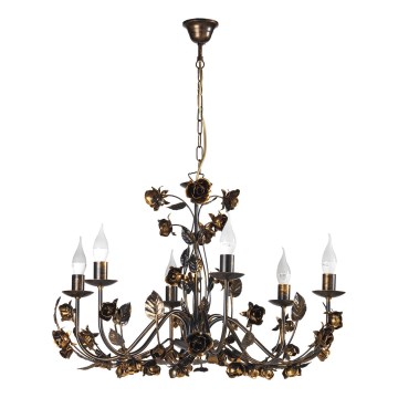 ONLI - CAROLINA Chain-Hung Chandelier 6xE14/6W/230V, Bronze