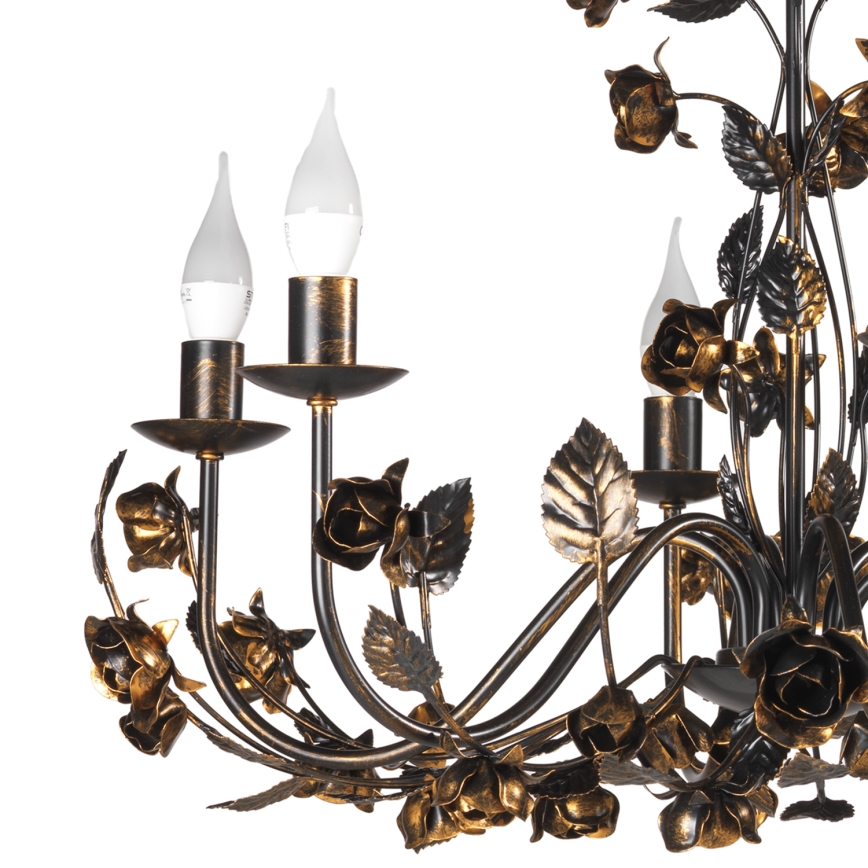 ONLI - CAROLINA Chain-Hung Chandelier 6xE14/6W/230V, Bronze