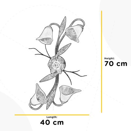 ONLI - Ceiling light ALGA 4xE14/6W/230V bronze