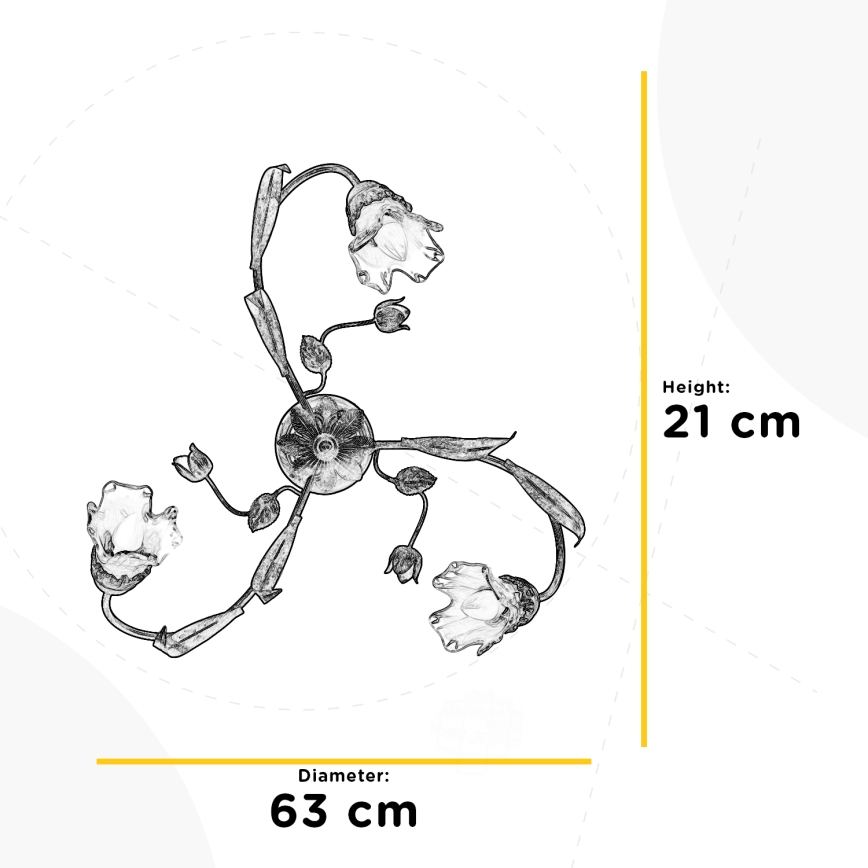 ONLI - Ceiling light ARIANNA 3xE14/6W/230V