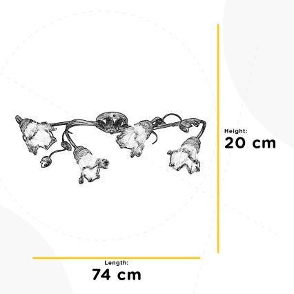 ONLI - Ceiling light ARIANNA 4xE14/6W/230V bronze