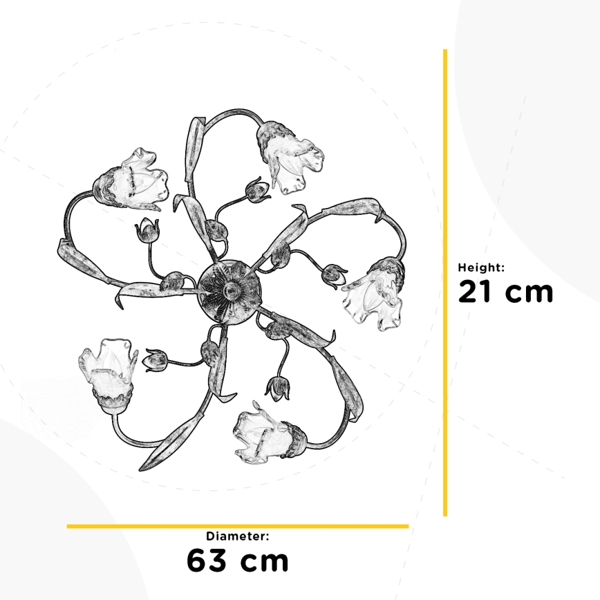 ONLI - Ceiling light ARIANNA 5xE14/6W/230V
