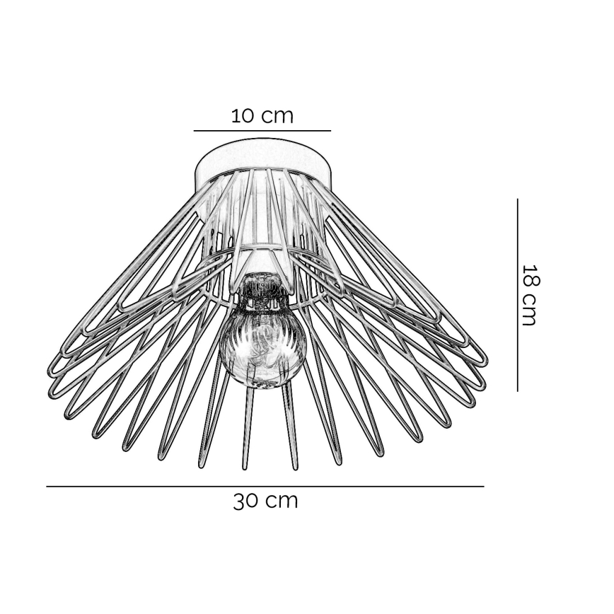 ONLI - Ceiling light DUCCIO 1xE27/22W/230V d. 30 cm black