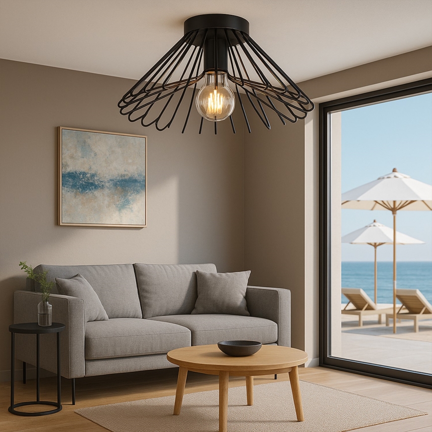 ONLI - Ceiling light DUCCIO 1xE27/22W/230V d. 40 cm black