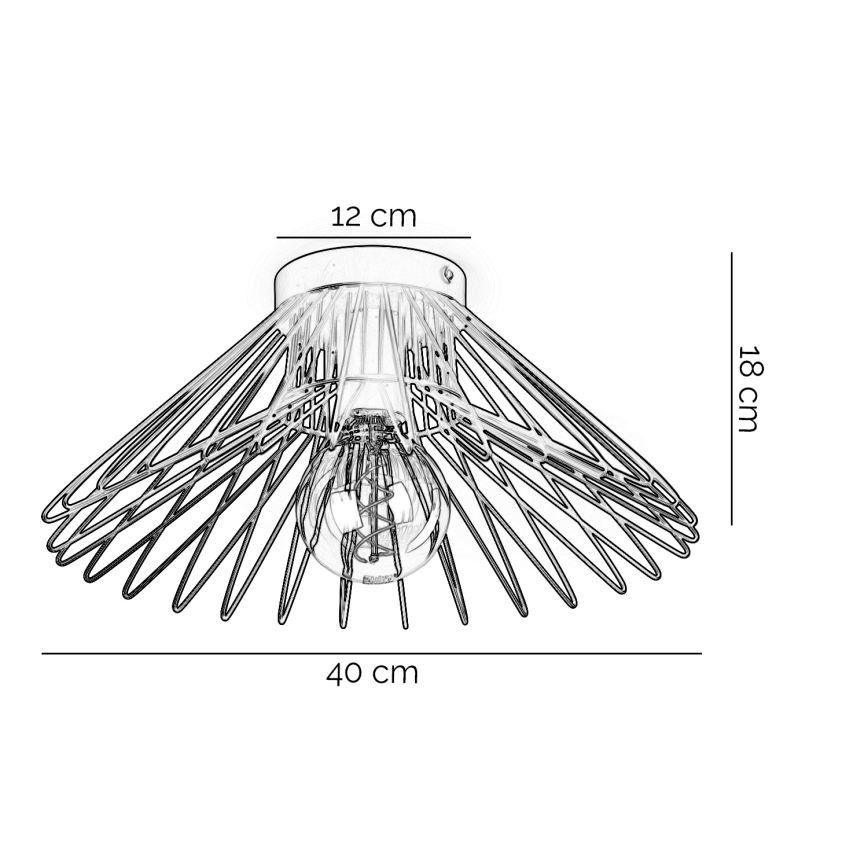 ONLI - Ceiling light DUCCIO 1xE27/22W/230V d. 40 cm black