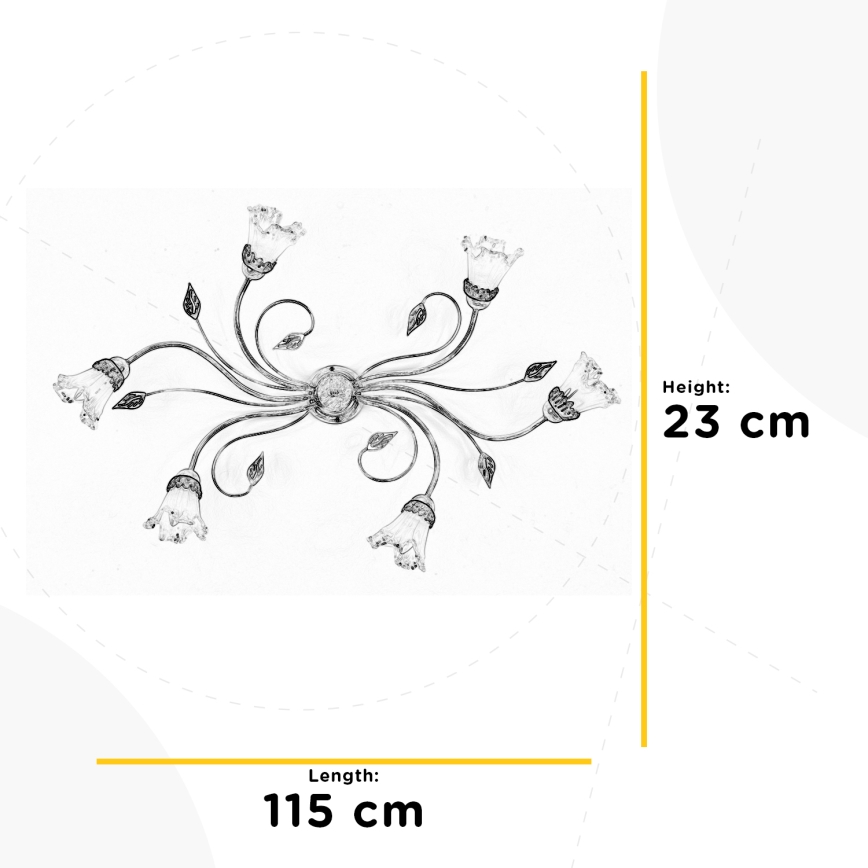 ONLI - Ceiling light LANCIA 6xE14/6W/230V