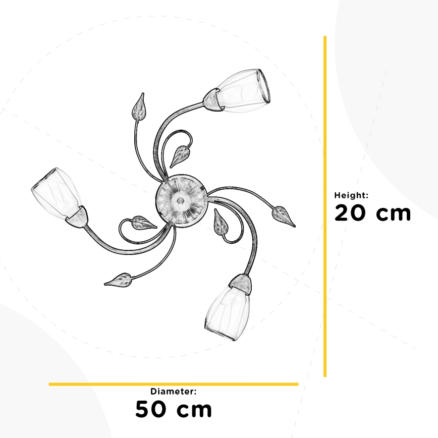 ONLI - Ceiling light LILIANA 3xE14/6W/230V