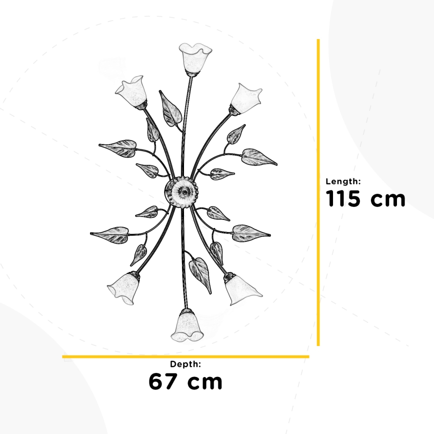 ONLI - Ceiling light MIRANDA 6xE14/6W/230V