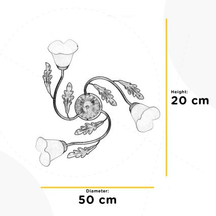 ONLI - Ceiling light QUERCIA 3xE14/6W/230V