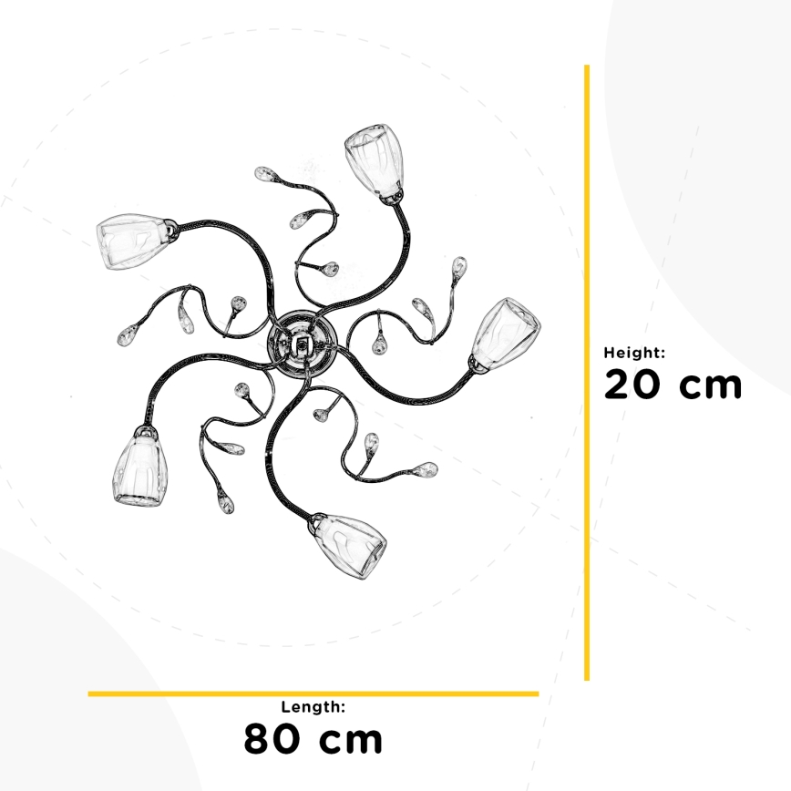 ONLI - Ceiling light SHARON 5xE14/6W/230V