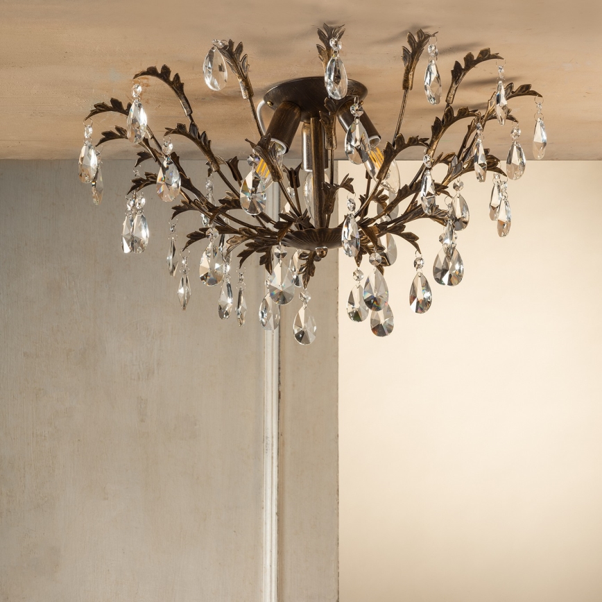 ONLI - Ceiling light TERESA 3xE14/6W/230V bronze